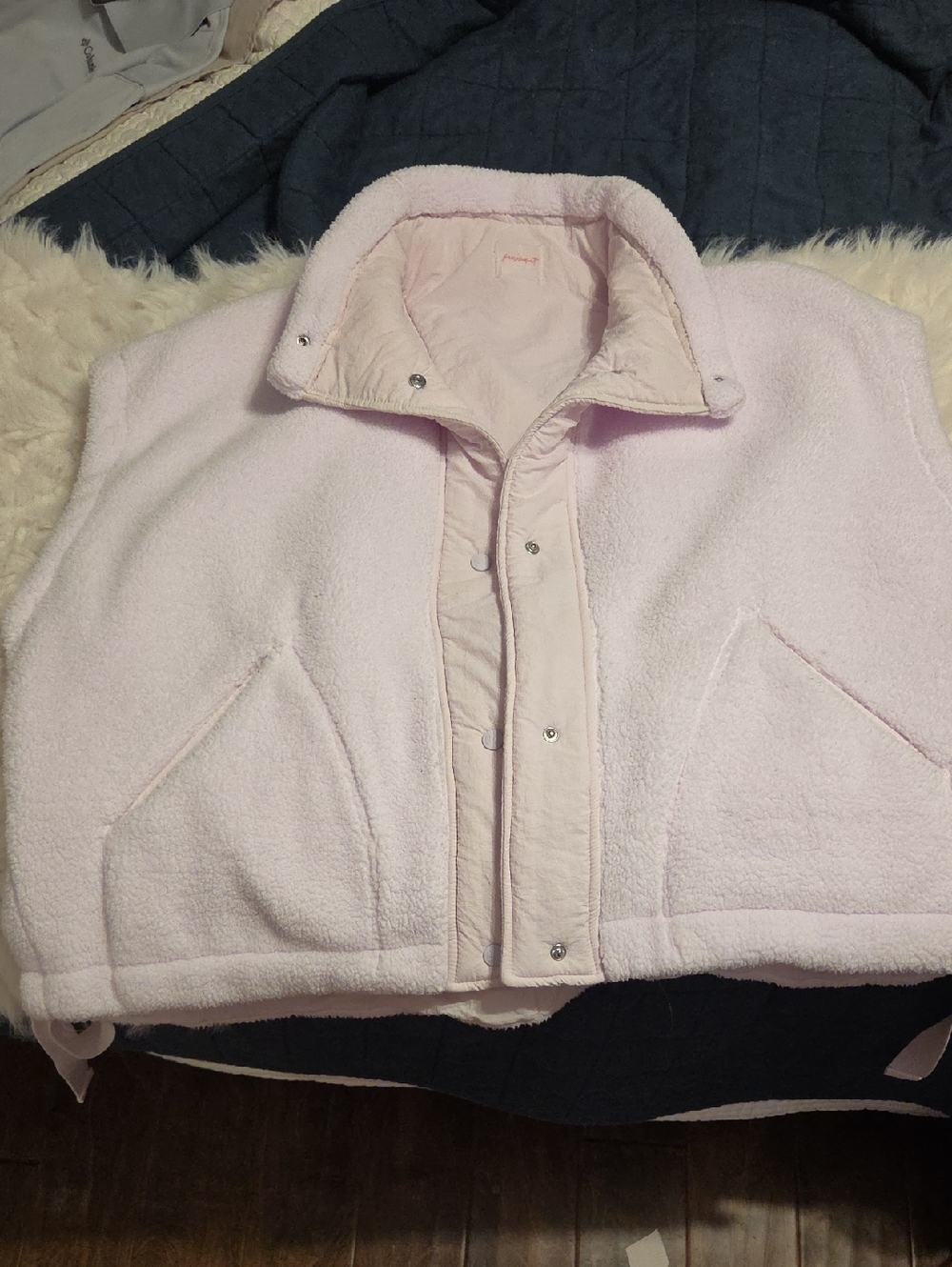 Free people Movement Pastel Pink Scout It Out Vest with Snap Front